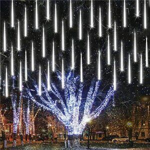 240 LED Meteor Shower Christmas Lights 11.8 inch 10 Tubes Falling Raindrop